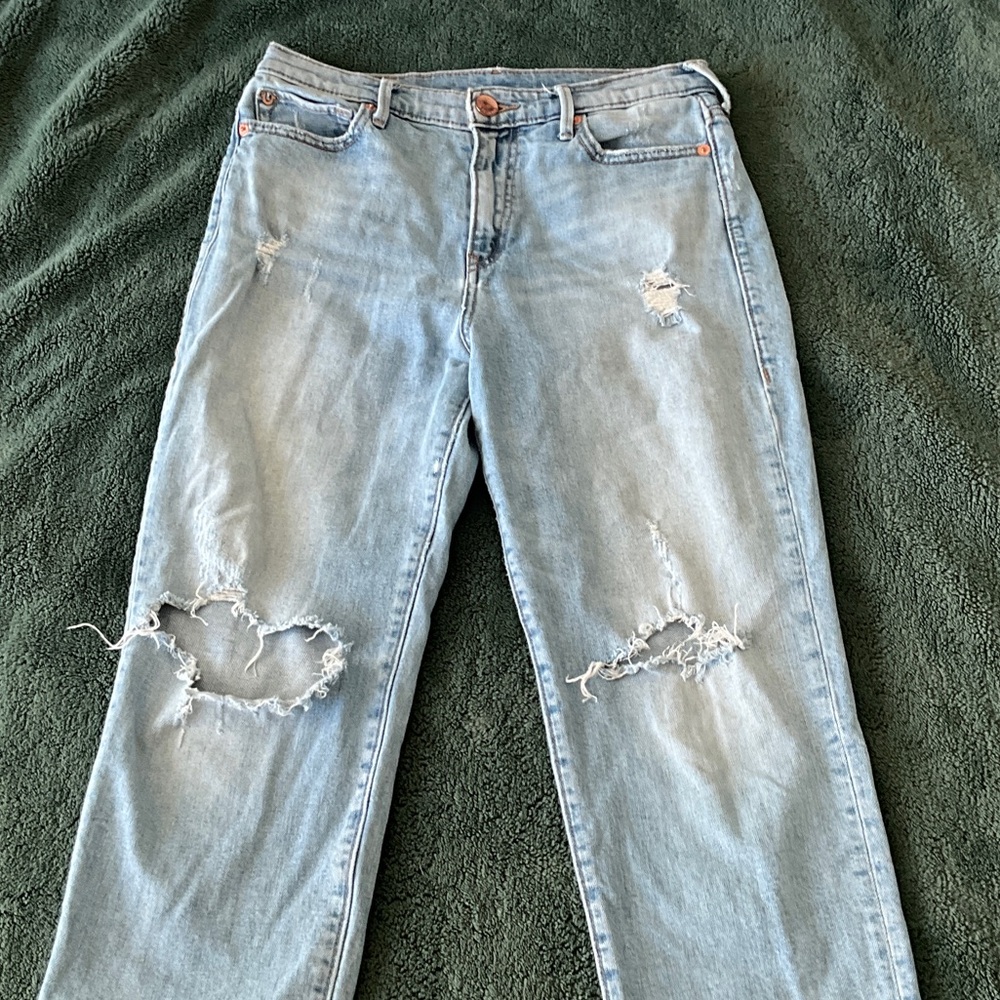 True Religion Light Blue Boyfriend Jeans